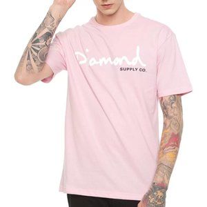 Diamond Supply Co. Men's Pink Cotton T-Shirt Size Medium